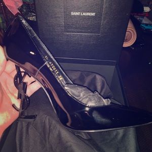Saint Laurent Black Opyum sz 38 EU / 7.5 US